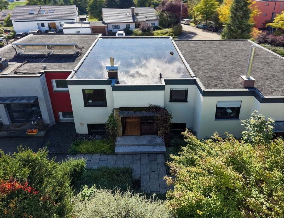Luftbild Hauseingang Reihenhaus Pfullingen