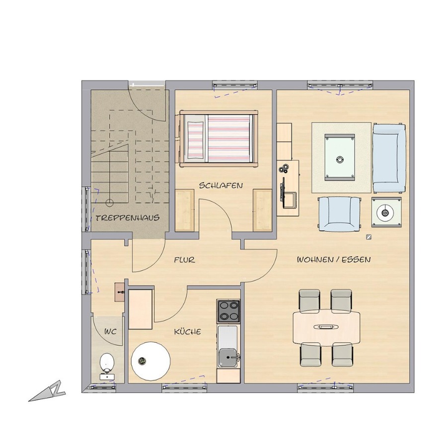 Erdgeschoss Doppelhaush�lfte Pfullingen