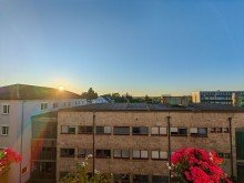 Aussicht Loggia 3-Zimmer Wohnung mit Tiefgaragenstellplatz und Balkon