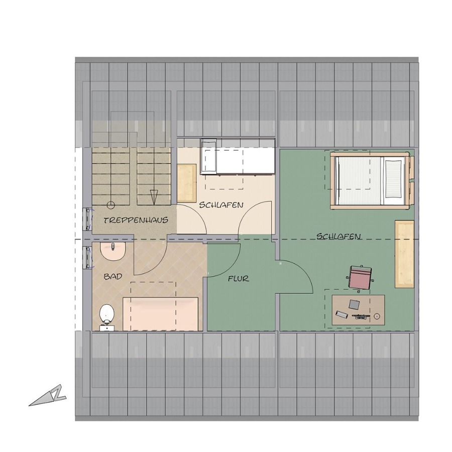 Dachgeschoss Doppelhaush�lfte Pfullingen
