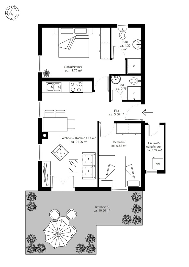 Erdgeschoss Erdgeschosswohnung Nerezine