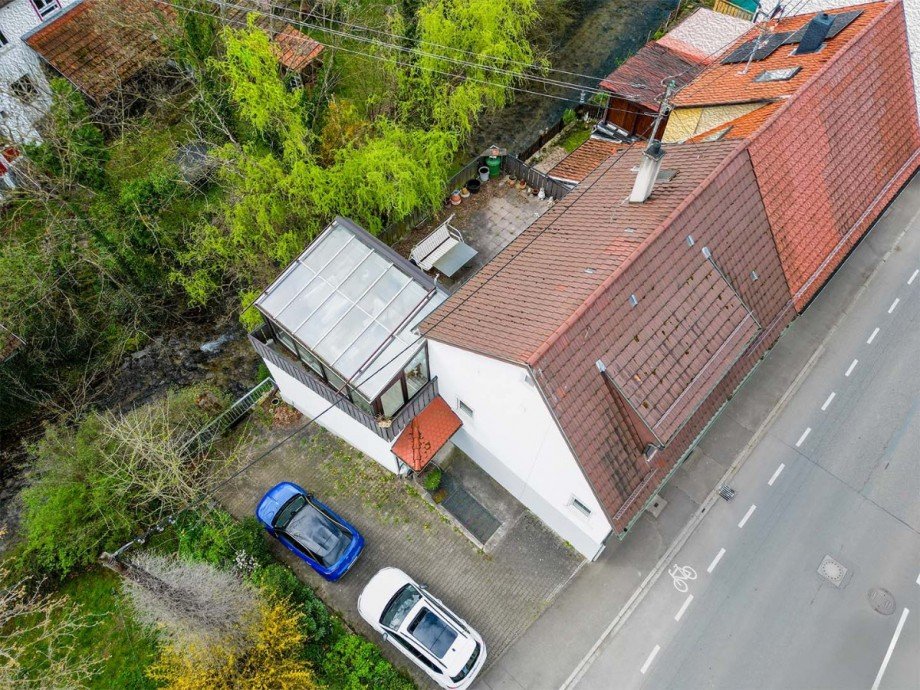 Luftbild Reihenendhaus Metzingen