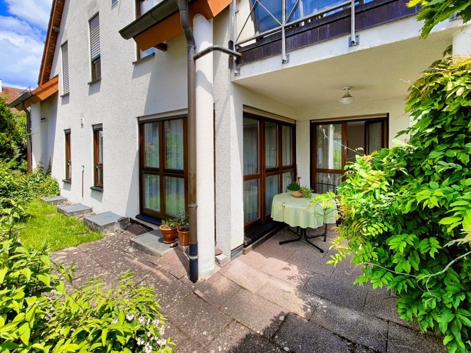 Terrasse am Wohnzimmer Erdgeschosswohnung Wannweil