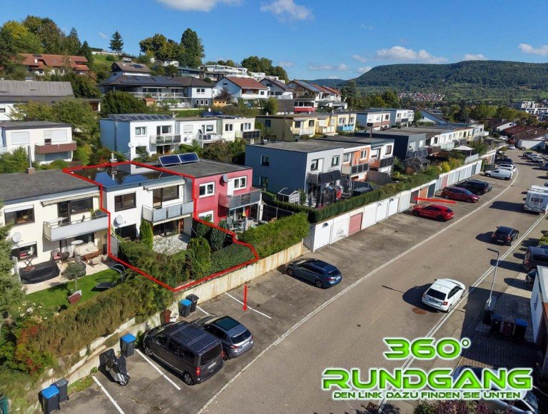 Luftbild Pfullingen Reihenhaus Reihenmittelhaus mit Garage und Stellplatz