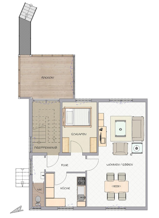 Erdgeschoss Doppelhaush�lfte Pfullingen