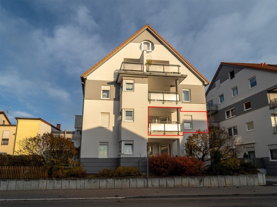 Au�enansicht markiert Wohnung B�blingen