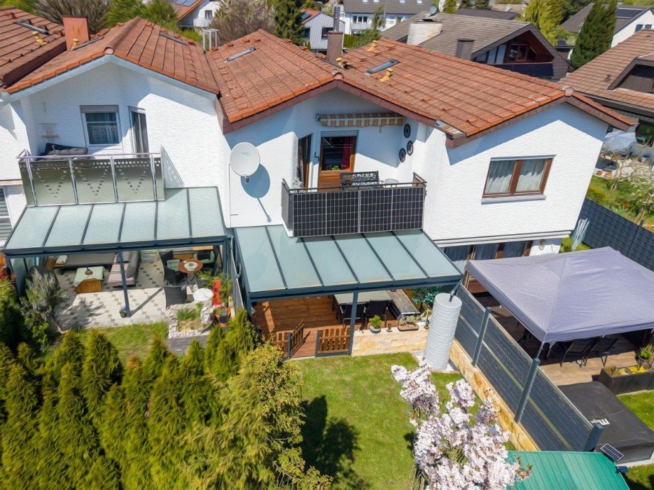 Garten von oben Reihenmittelhaus Reutlingen