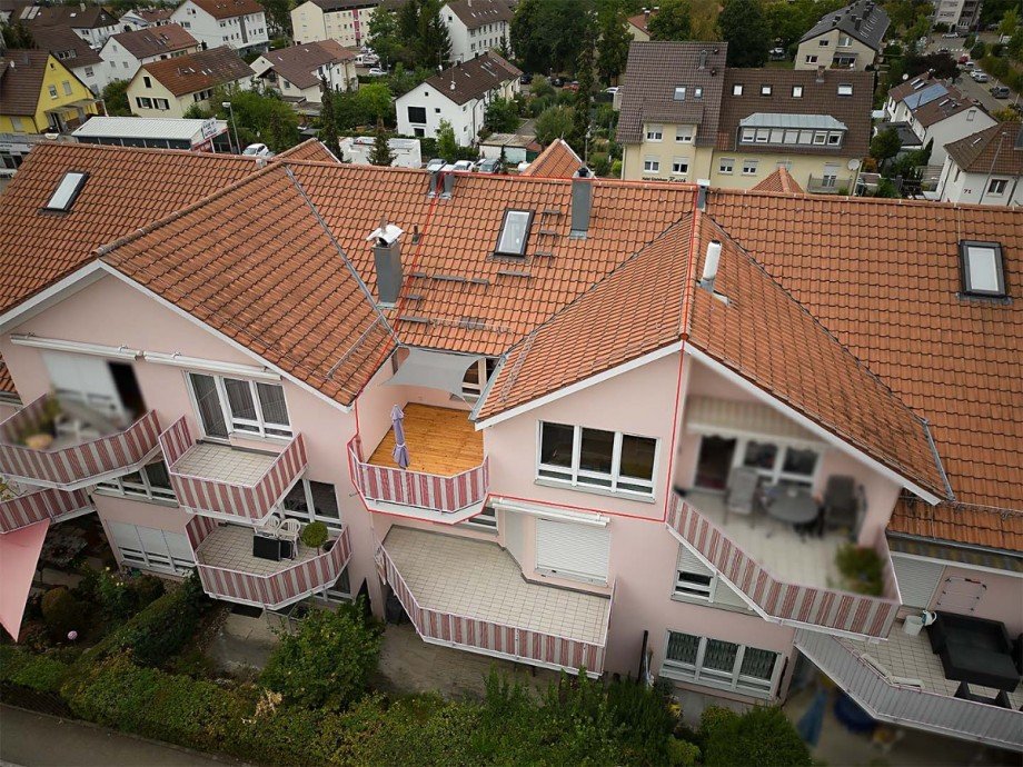 Au�enansicht markiert Wohnung B�blingen