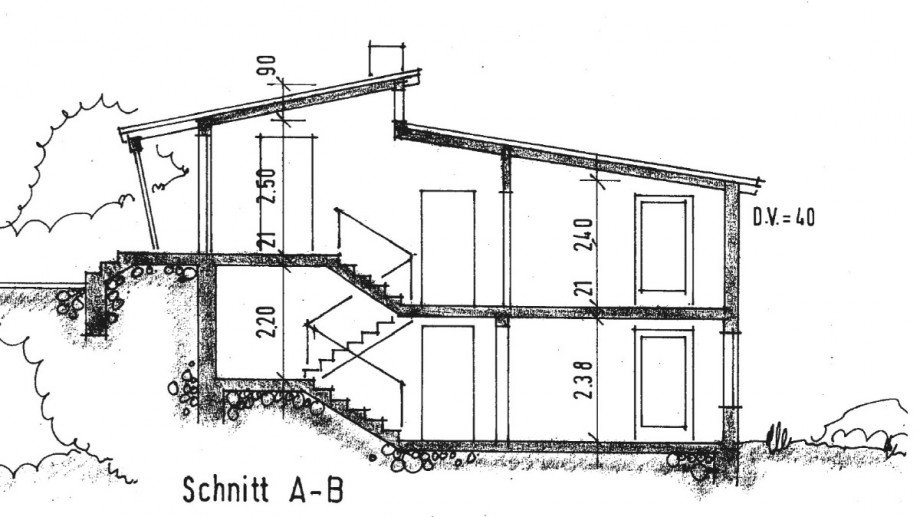Schnitt Einfamilienhaus Reutlingen
