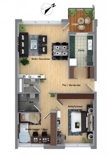 W24 3-Zimmer Wohnung mit Tiefgaragenstellplatz und Balkon