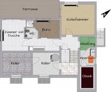 Untergeschoss Einfamilienhaus am Georgenberg mit 918m� Grundst�cksfl�che