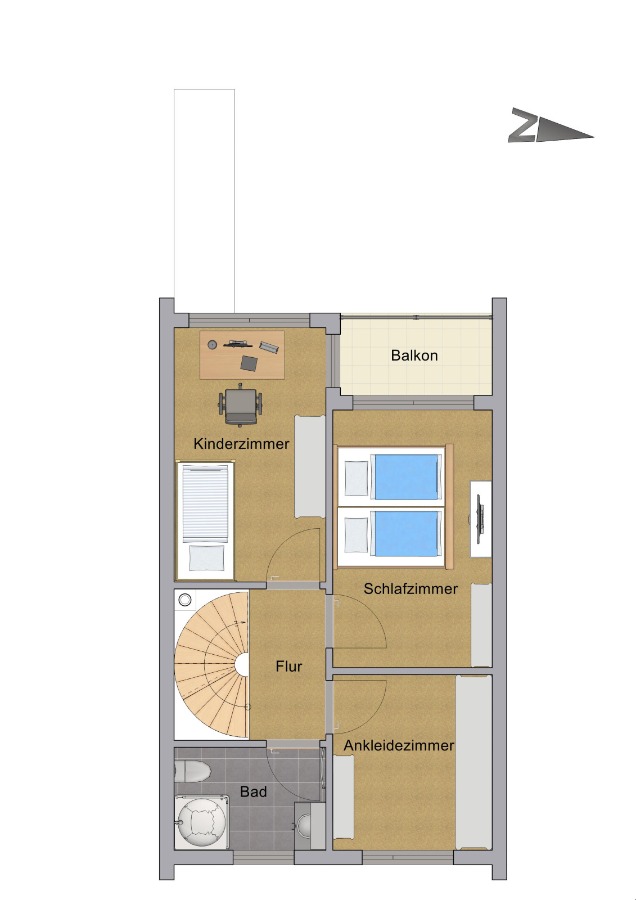 Obergeschoss Reihenmittelhaus Reutlingen