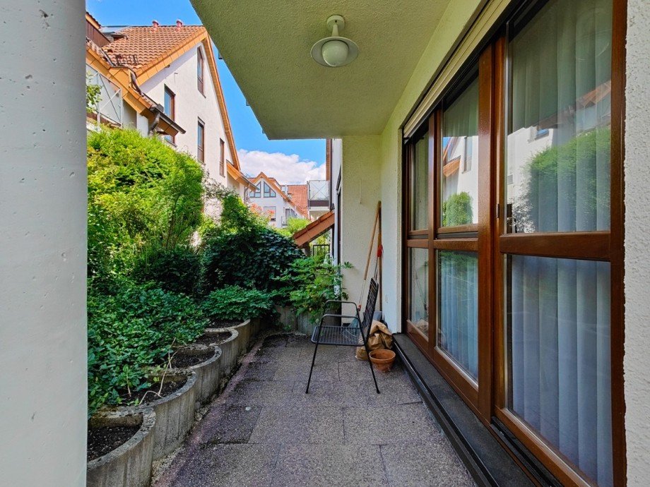 Terrasse am Schlafzimmer Erdgeschosswohnung Wannweil